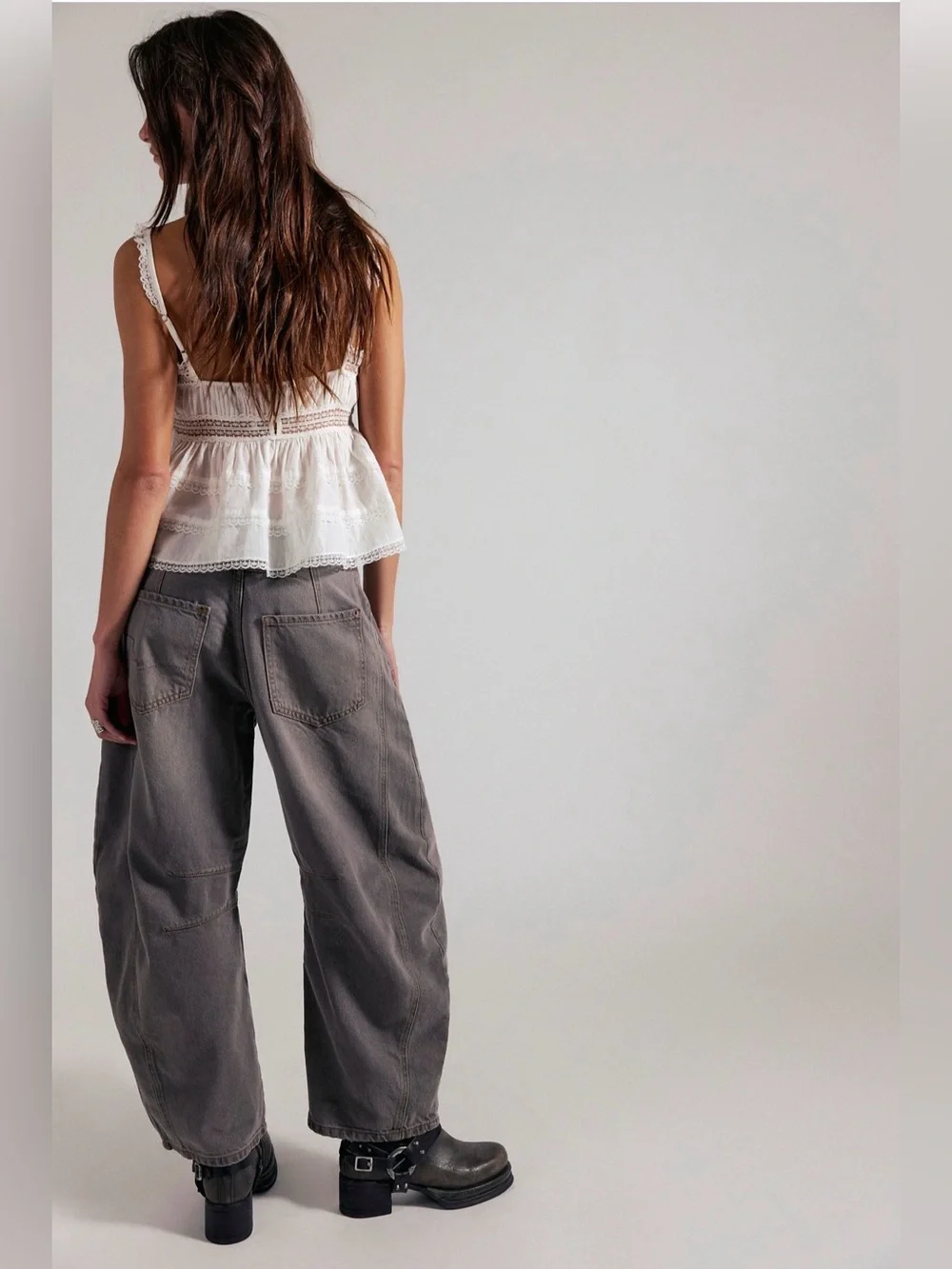 Free people Good Luck Mid-Rise Barrel Jeans
